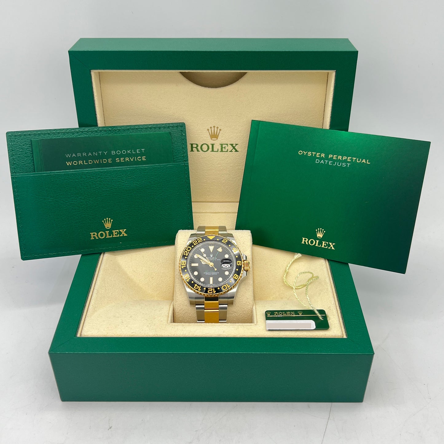 Rolex GMT-Master II Gold & Steel 116713LN Oyster Bracelet Black Dial