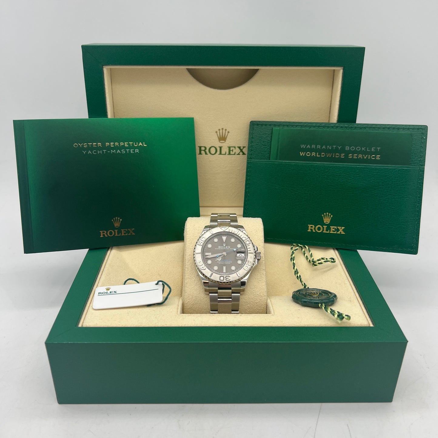 Rolex Yacht-Master Rhodium Dial Steel and Platinum Oyster 37 mm Watch 268622