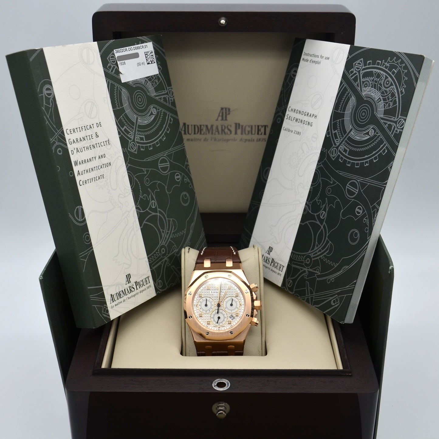 Audemars Piguet Royal Oak 18K Rose Gold Mens Watch 26022OR.OO.D088CR.01