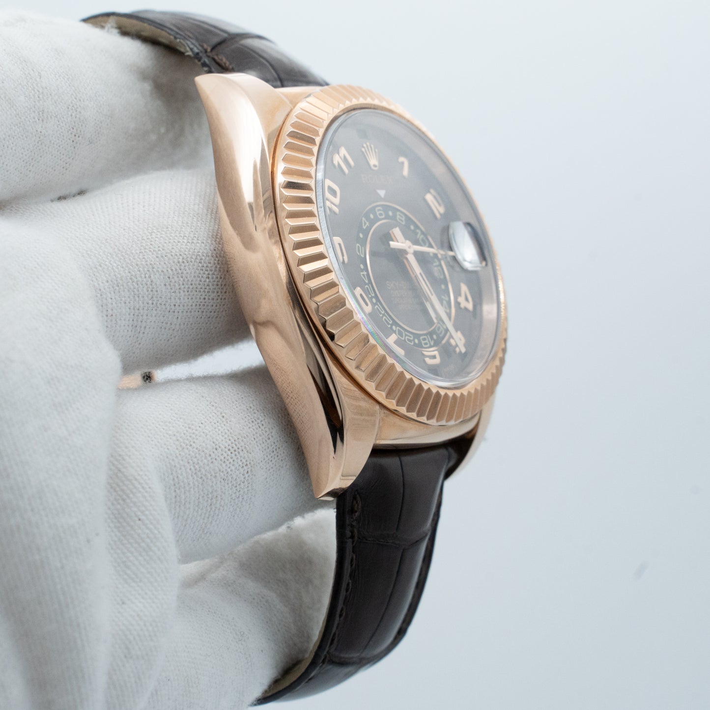 Rolex Sky-Dweller 42mm Rose Gold Chocolate Dial Ref 326135