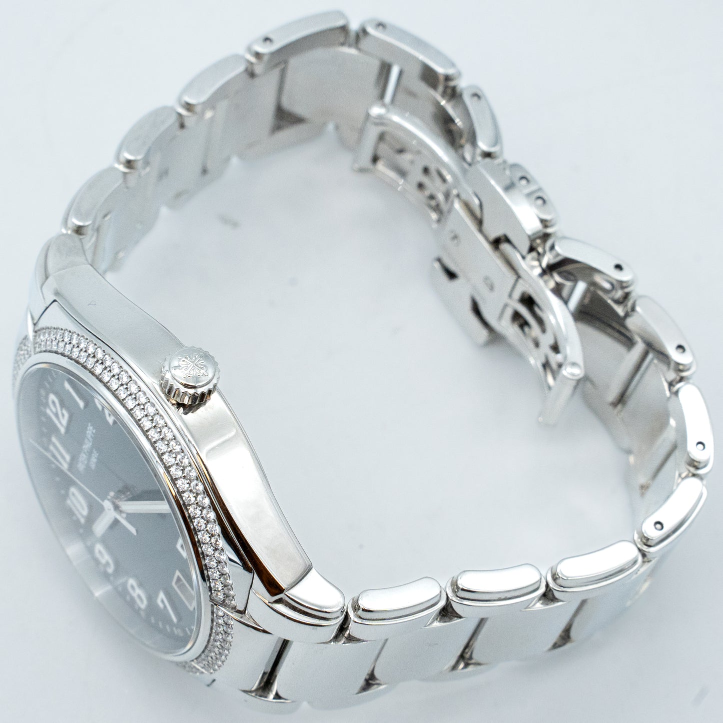 Patek Philippe Twenty~4 Steel & Diamond Olive Green Ladies Watch 7300/1200A-011