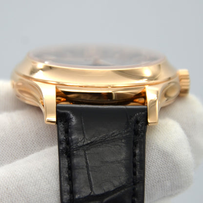 Patek Philippe Annual Calendar 5205R-010 18k Rose Gold Black Dial Box & Papers