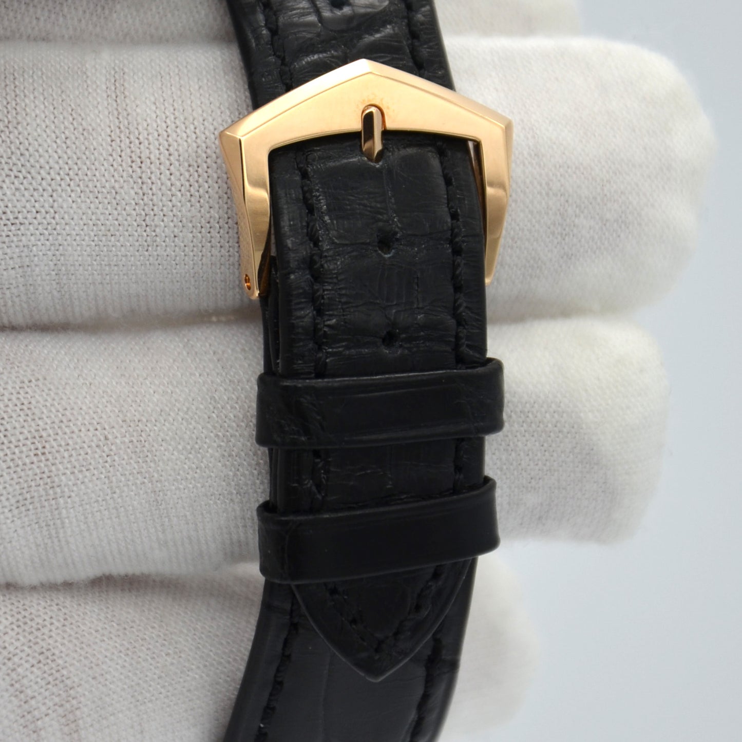 Patek Philippe Annual Calendar 5205R-010 18k Rose Gold Black Dial Box & Papers