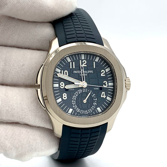 2025 Patek Philippe Aquanaut Travel Time White Gold Blue Dial 42mm 5168G-001
