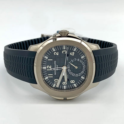 2025 Patek Philippe Aquanaut Travel Time White Gold Blue Dial 42mm 5168G-001
