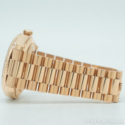 Rolex Day-Date 228235 40MM Green Arabic Calendar (Very Rare) Dial Rose Gold B&P