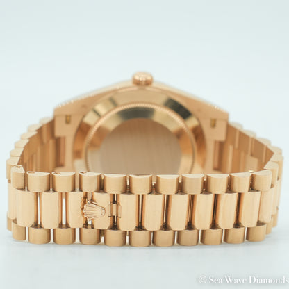 Rolex Day-Date 228235 40MM Green Arabic Calendar (Very Rare) Dial Rose Gold B&P