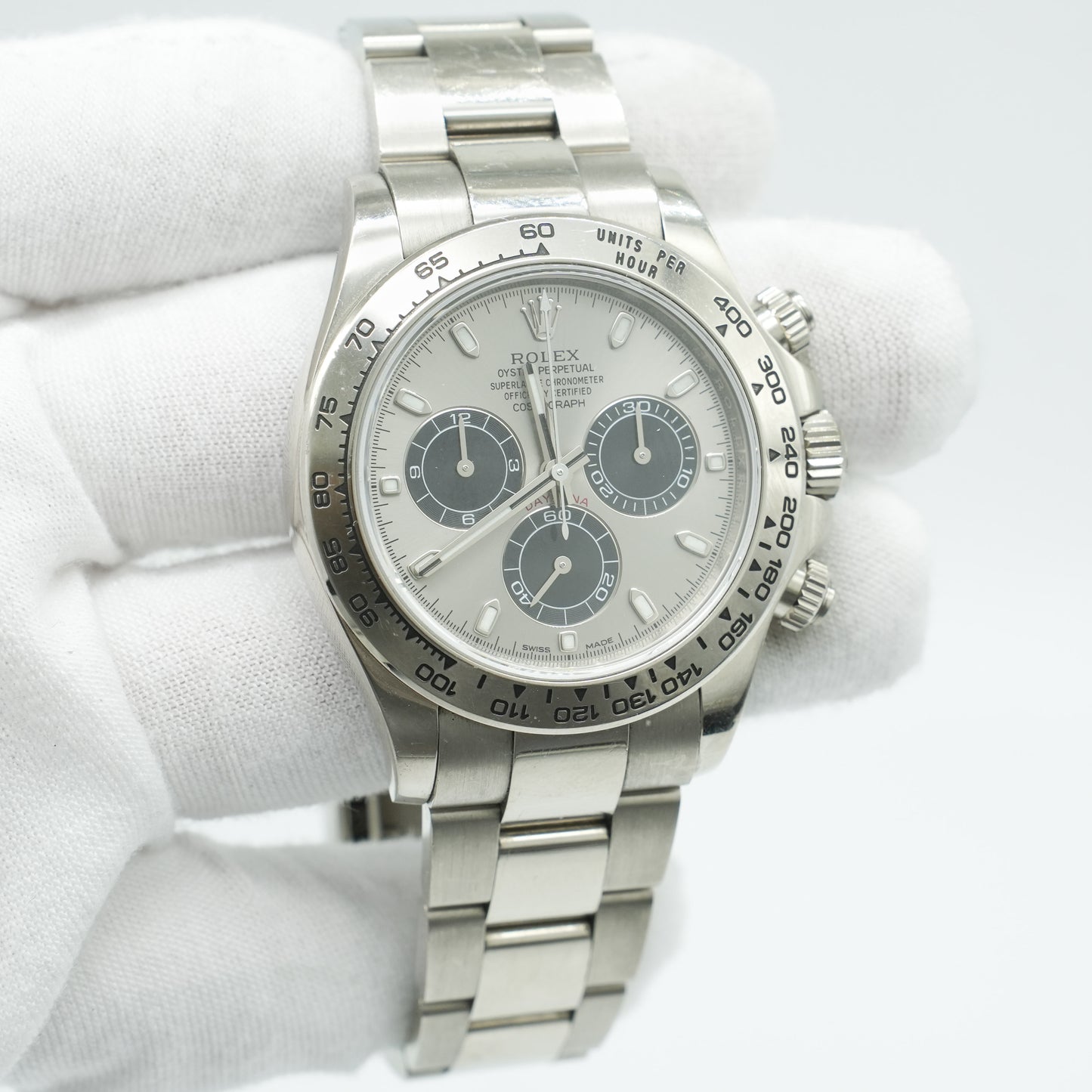 Rolex Cosmograph Daytona, 40mm White Gold/Silver Dial 116509