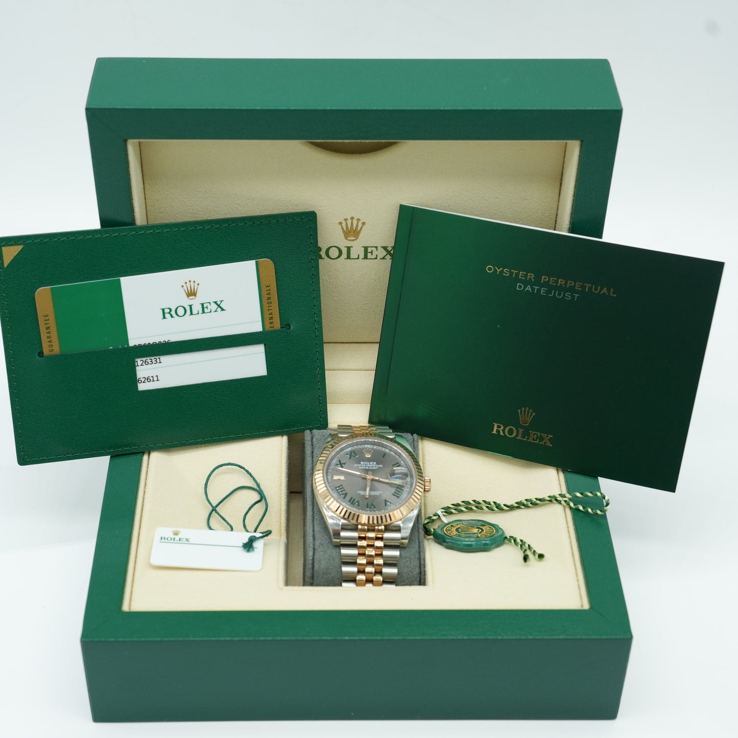 Rolex Datejust 126331 WIMBLEDON Dial Jubilee Bracelet with Fluted Bezel