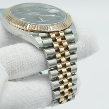 Rolex Datejust 126331 WIMBLEDON Dial Jubilee Bracelet with Fluted Bezel