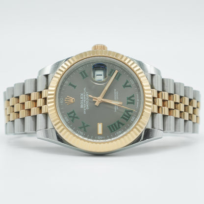 Rolex Datejust 126331 WIMBLEDON Dial Jubilee Bracelet with Fluted Bezel