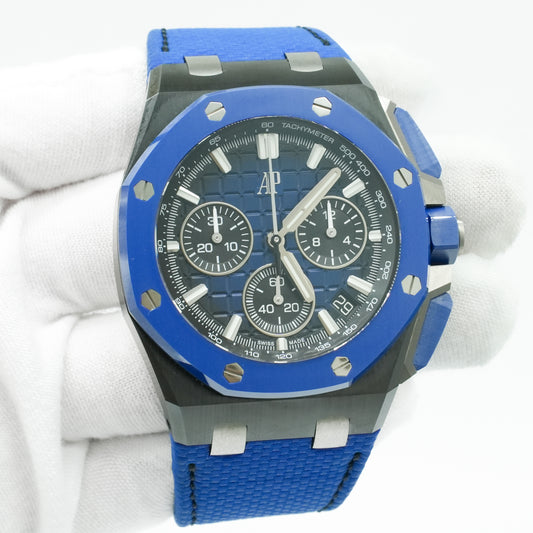 Audemars Piguet Royal Oak Offshore Blue Smoked dial 43mm Ceramic case flyback