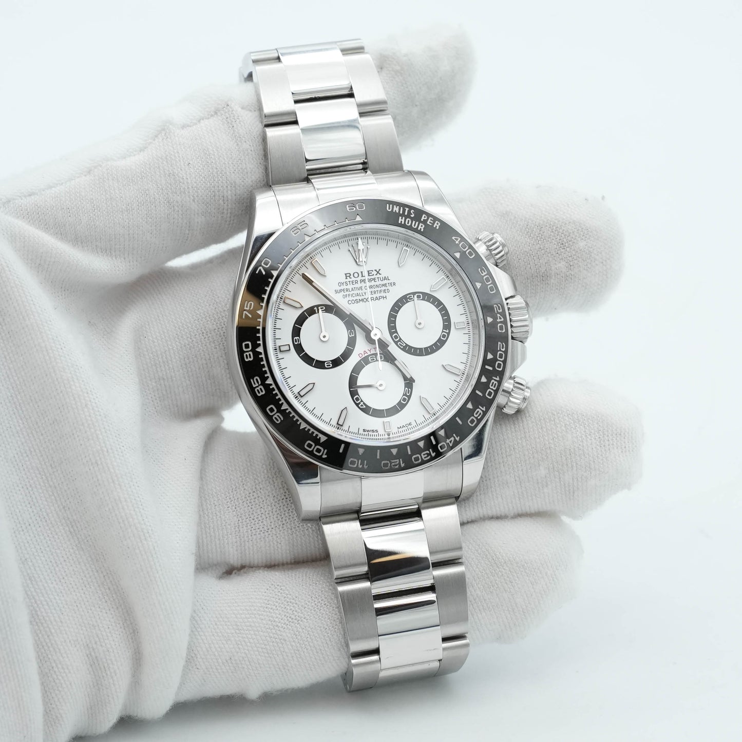Rolex Cosmograph Daytona 126500LN Panda White Dial B&P