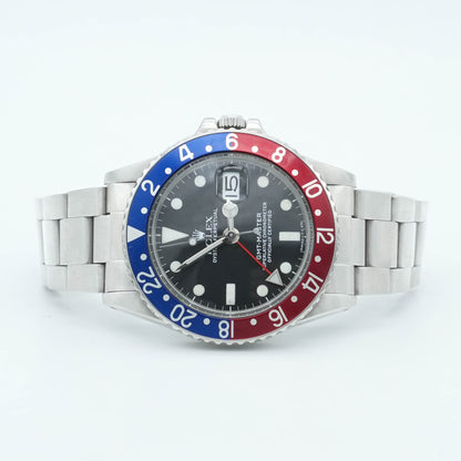 Rolex GMT Master 1675 Stainless Steel Pepsi Bezel Automatic