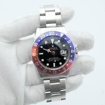 Rolex GMT-Master Pepsi  40mm Men's Automatic Watch 1675 Ebay Authentication Card