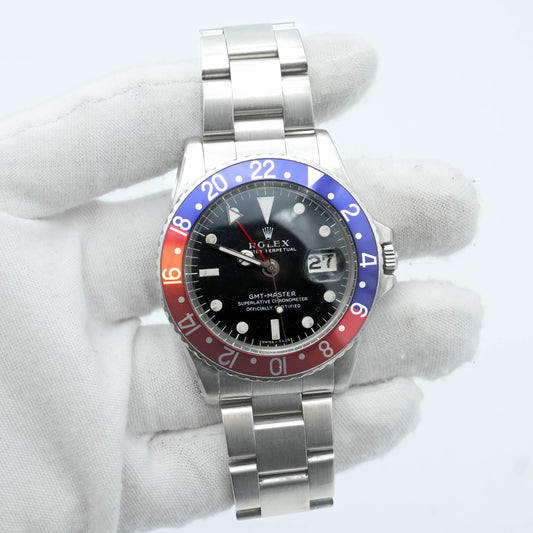 Rolex GMT-Master Pepsi  40mm Men's Automatic Watch 1675 Ebay Authentication Card