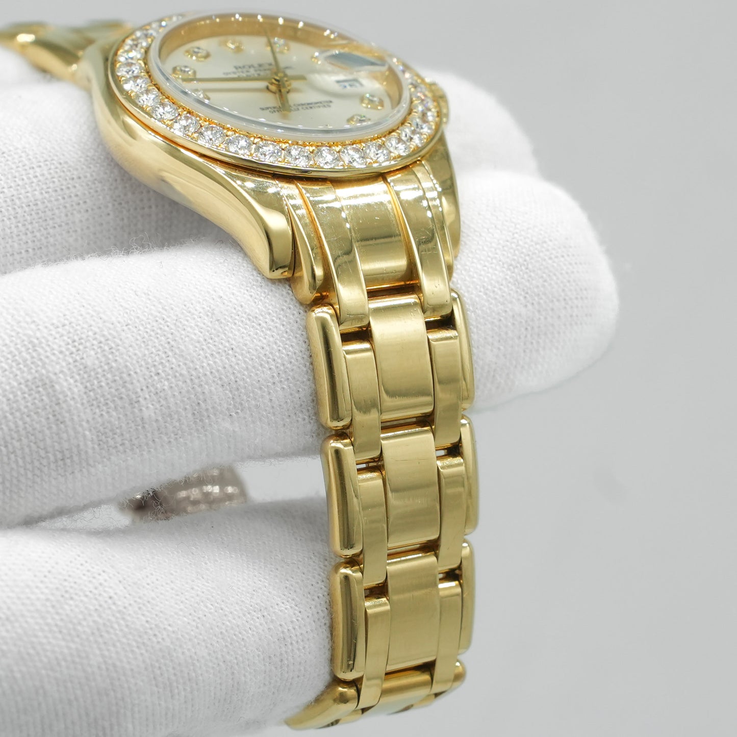 Rolex 18K Yellow Gold 80298 Lady-Datejust Pearlmaster with 2023 Service Card