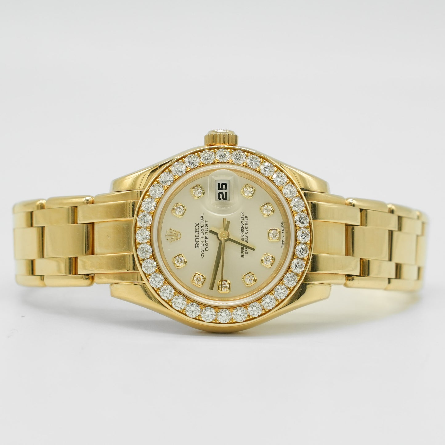 Rolex 18K Yellow Gold 80298 Lady-Datejust Pearlmaster with 2023 Service Card