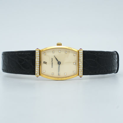 Audemars Piguet Carnegie 14941 diamond bezel ladies watch 18kt yellow gold