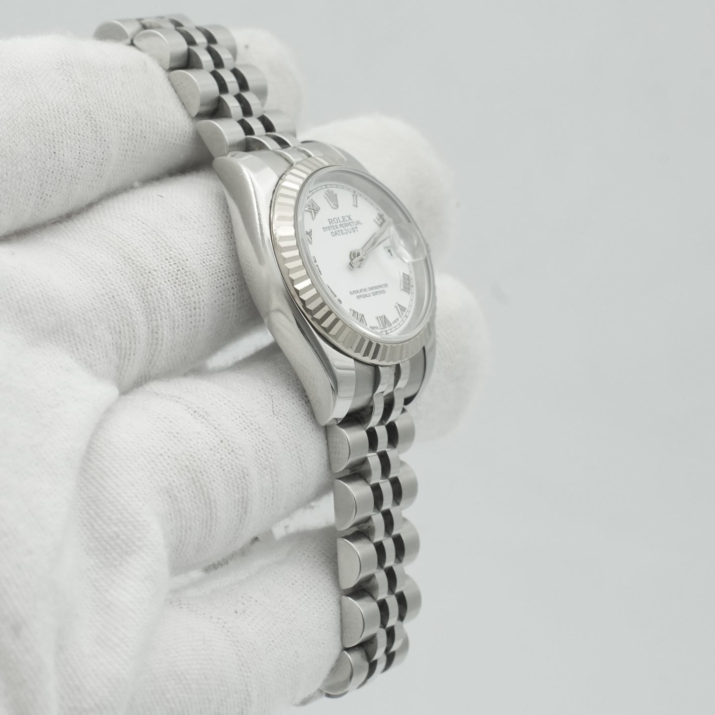 Rolex Lady Datejust 179174 26mm White Gold Steel Roman