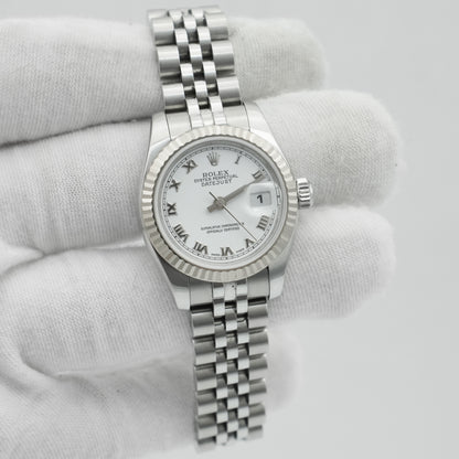 Rolex Lady Datejust 179174 26mm White Gold Steel Roman