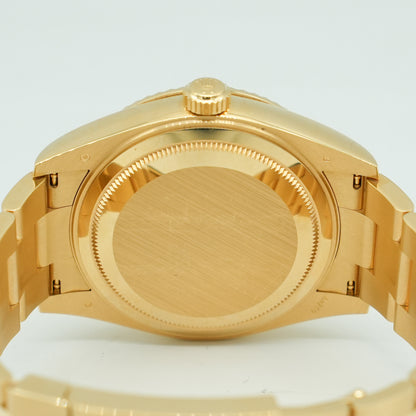 Rolex Sky-Dweller 42mm Yellow Gold Green Dial Fluted Jubilee 336938