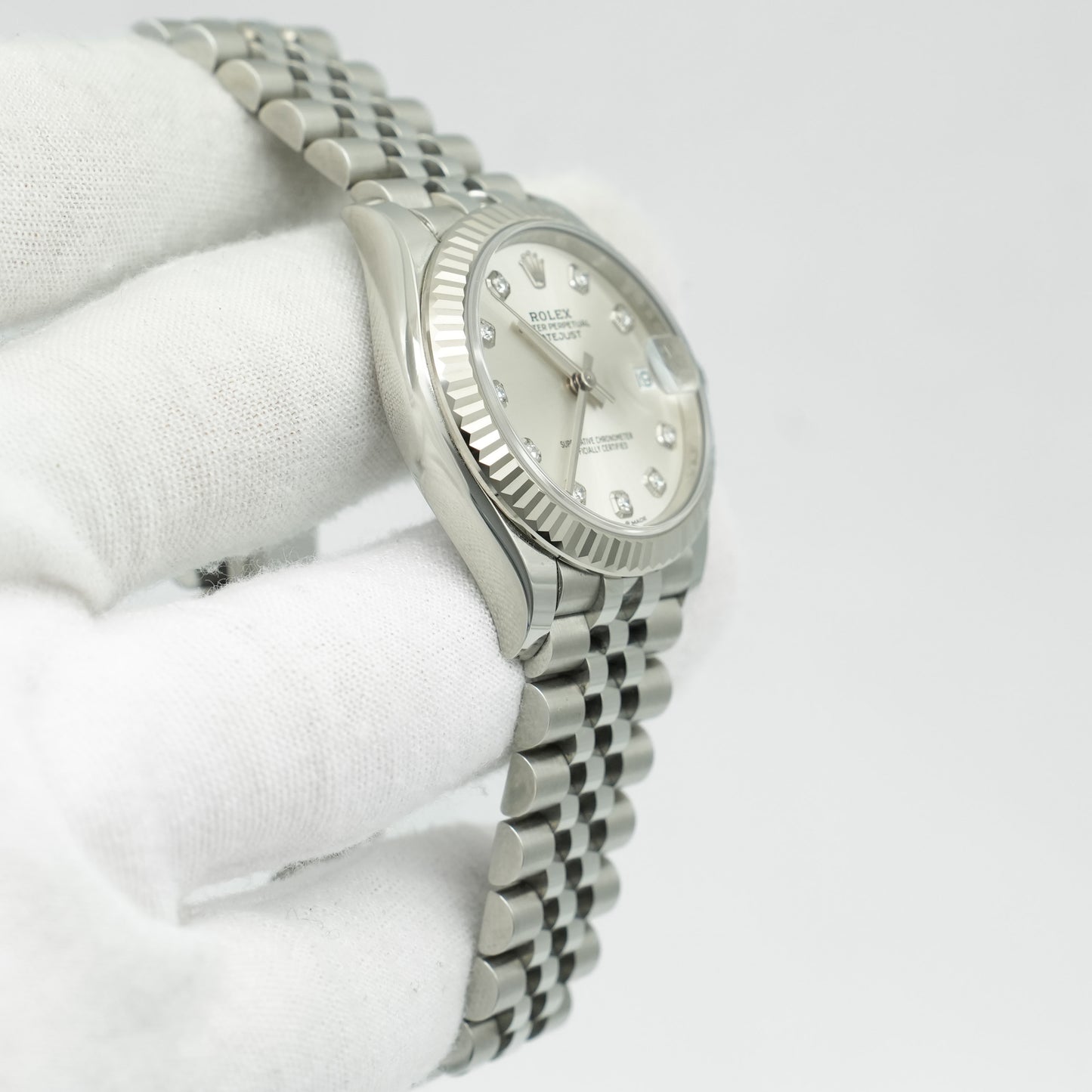 Rolex Datejust 31mm 278274 Steel & White Gold Silver Diamond Dial