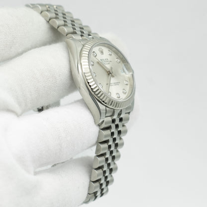 Rolex Datejust 31mm 278274 Steel & White Gold Silver Diamond Dial
