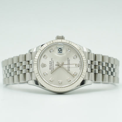 Rolex Datejust 31mm 278274 Steel & White Gold Silver Diamond Dial