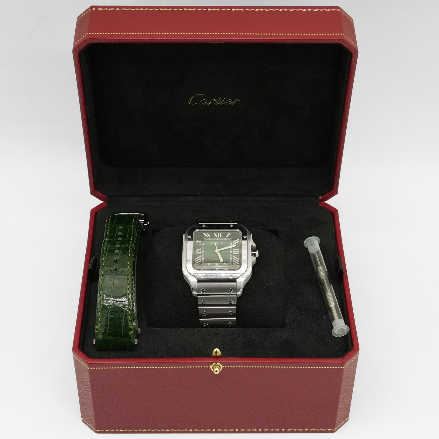 Cartier Santos de Cartier Large Green Dial Steel Watch WSSA0062 BP 2024