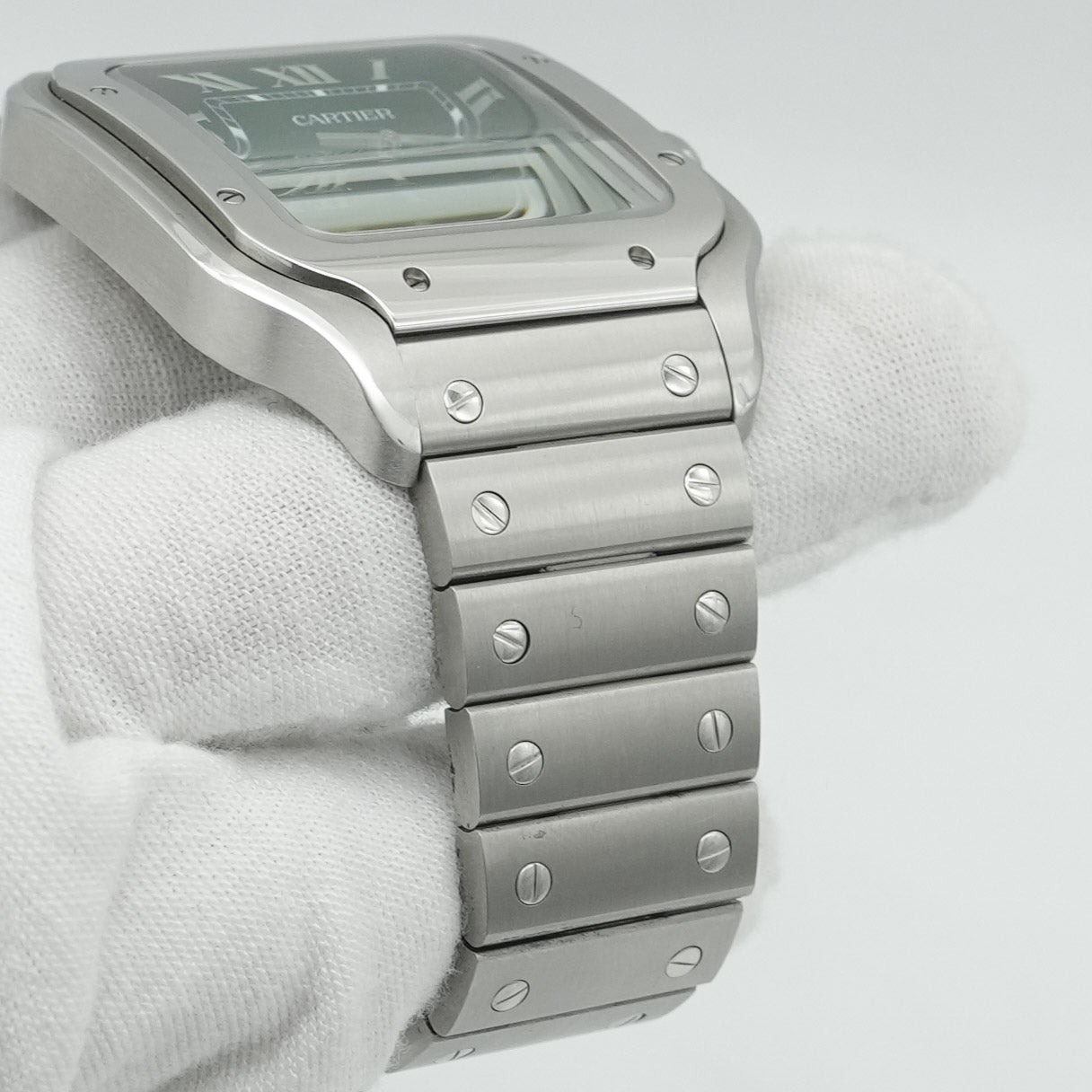 Cartier Santos de Cartier Large Green Dial Steel Watch WSSA0062 BP 2024