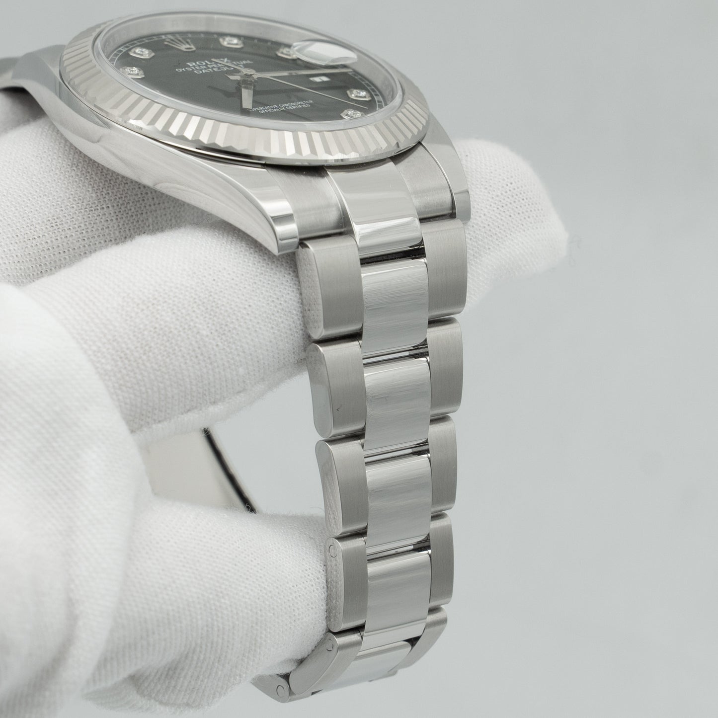 Rolex Datejust 41 Stainless Steel Factory Black Diamond Dial 126334