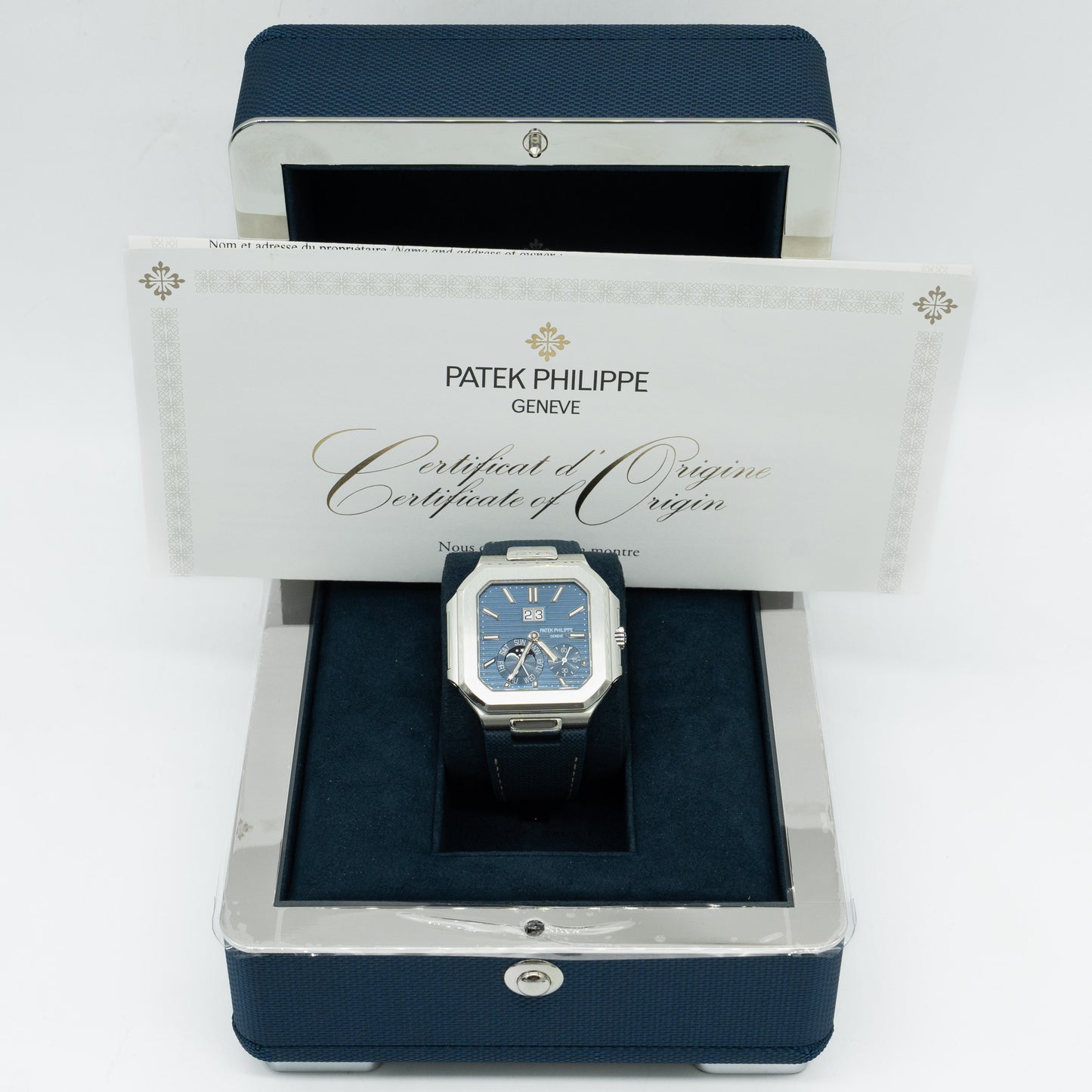 Patek Philippe Cubitus 5822P-001 Platinum Blue Dial Moon Phase (2025)