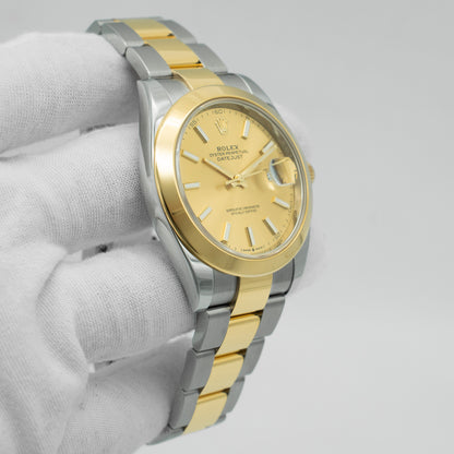 Rolex DateJust 126303 18k Yellow Gold Oyster Champagne Dial 41mm