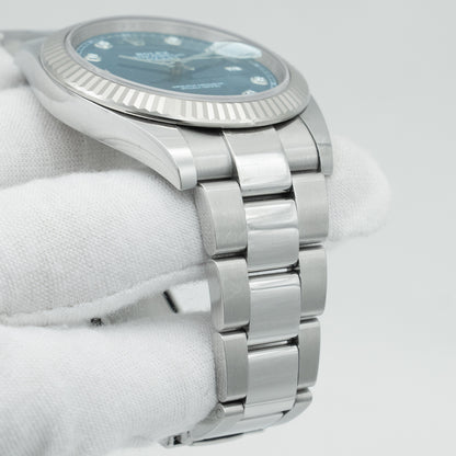 Rolex Datejust 126334 Blue Diamond Oyster 41mm Stainless Steel Watch B&P 2022