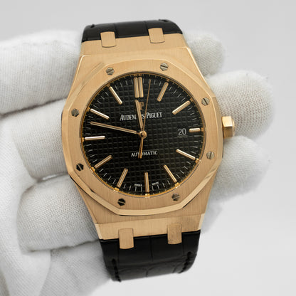 Audemars Piguet 15400OR.OO.D002CR.01.A Royal Oak Black Dial 41mm Watch