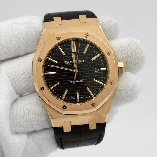 Audemars Piguet 15400OR.OO.D002CR.01.A Royal Oak Black Dial 41mm Watch