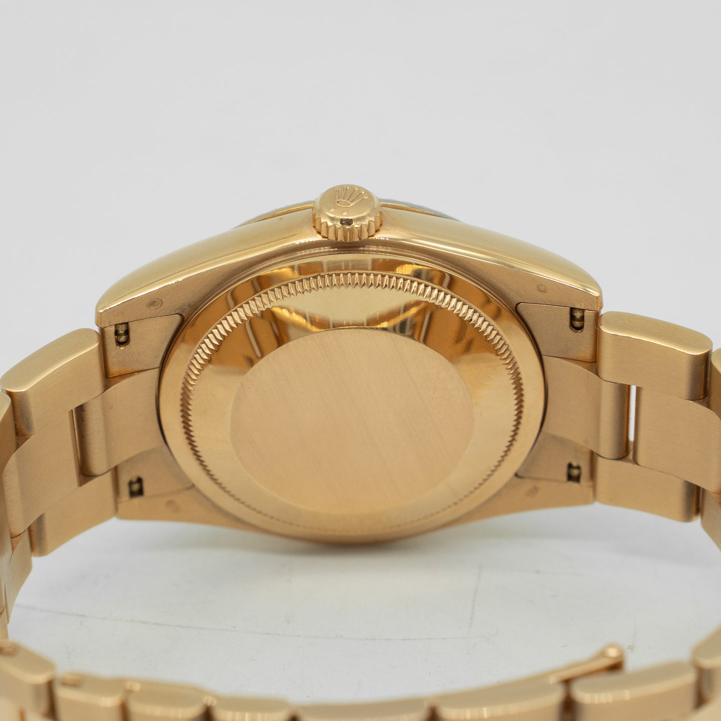 Rolex President Day-Date 118205 Everose Gold Watch Black Dial