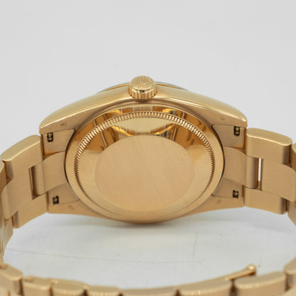 Rolex President Day-Date 118205 Everose Gold Watch Black Dial