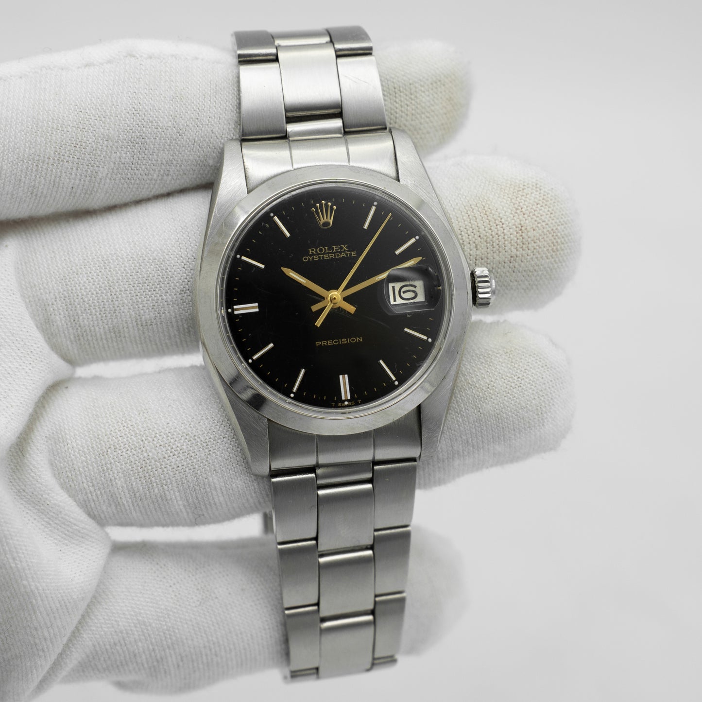 Rolex Oysterdate Precision 6694 Black Dial Oyster Bracelet 1973 34mm