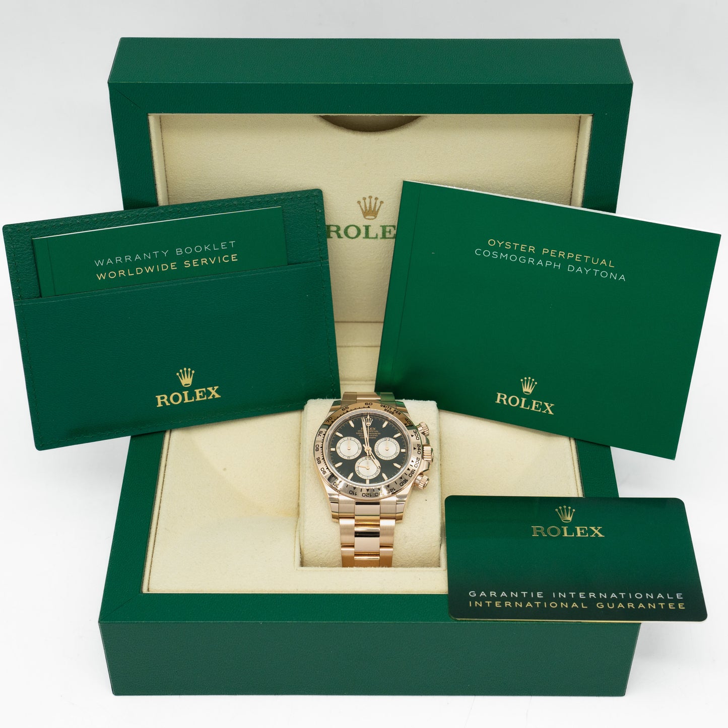 NEW 2025 Rolex Daytona 40mm 126505 Rose Gold Black Dial B&P