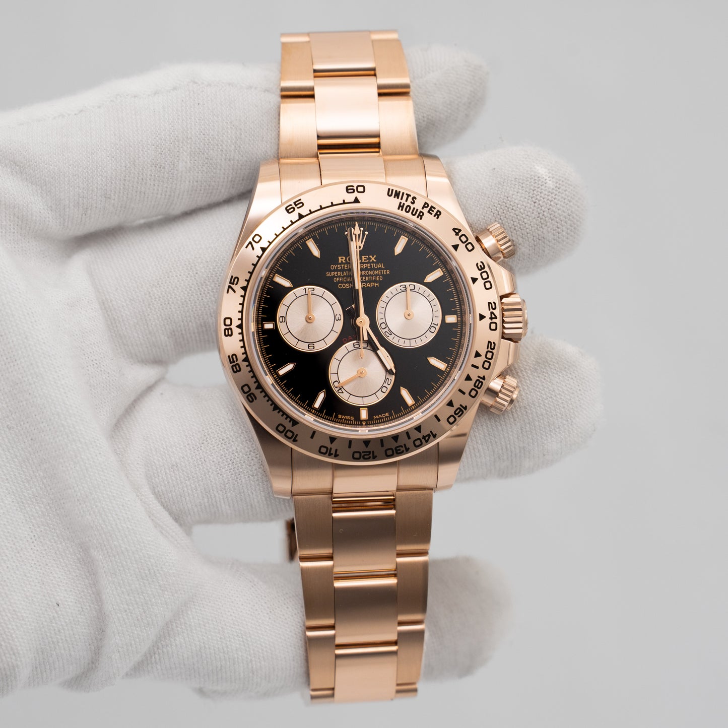 NEW 2025 Rolex Daytona 40mm 126505 Rose Gold Black Dial B&P