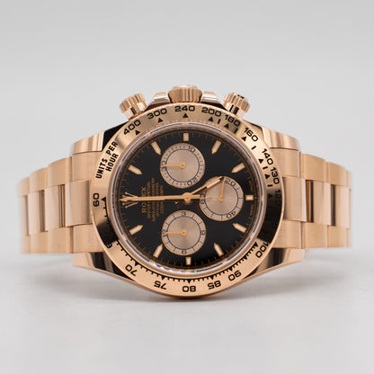 NEW 2025 Rolex Daytona 40mm 126505 Rose Gold Black Dial B&P