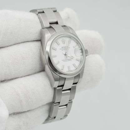 Rolex Datejust 26mm Stainless Steel White Dial Ladies Automatic Watch 179160