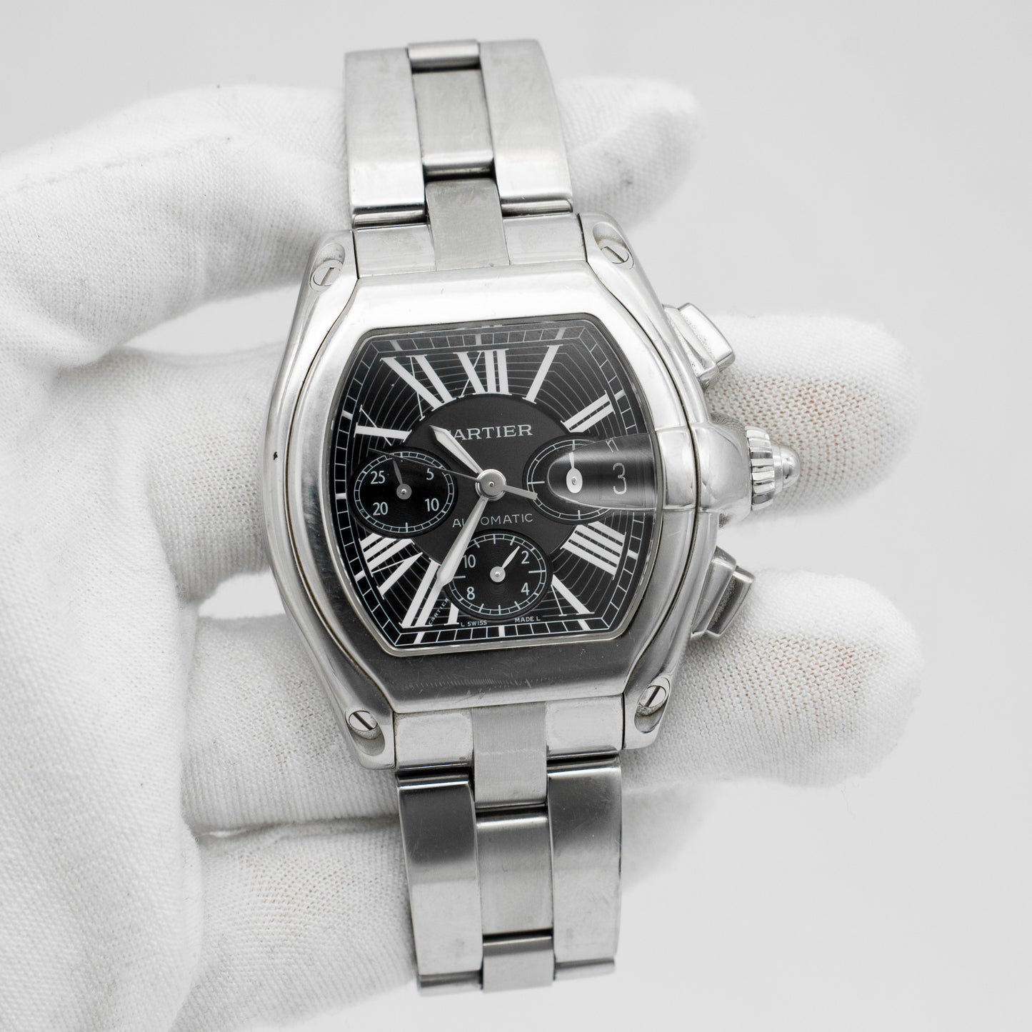 Cartier Roadster Chronograph 2618 Black Dial 43mm Automatic