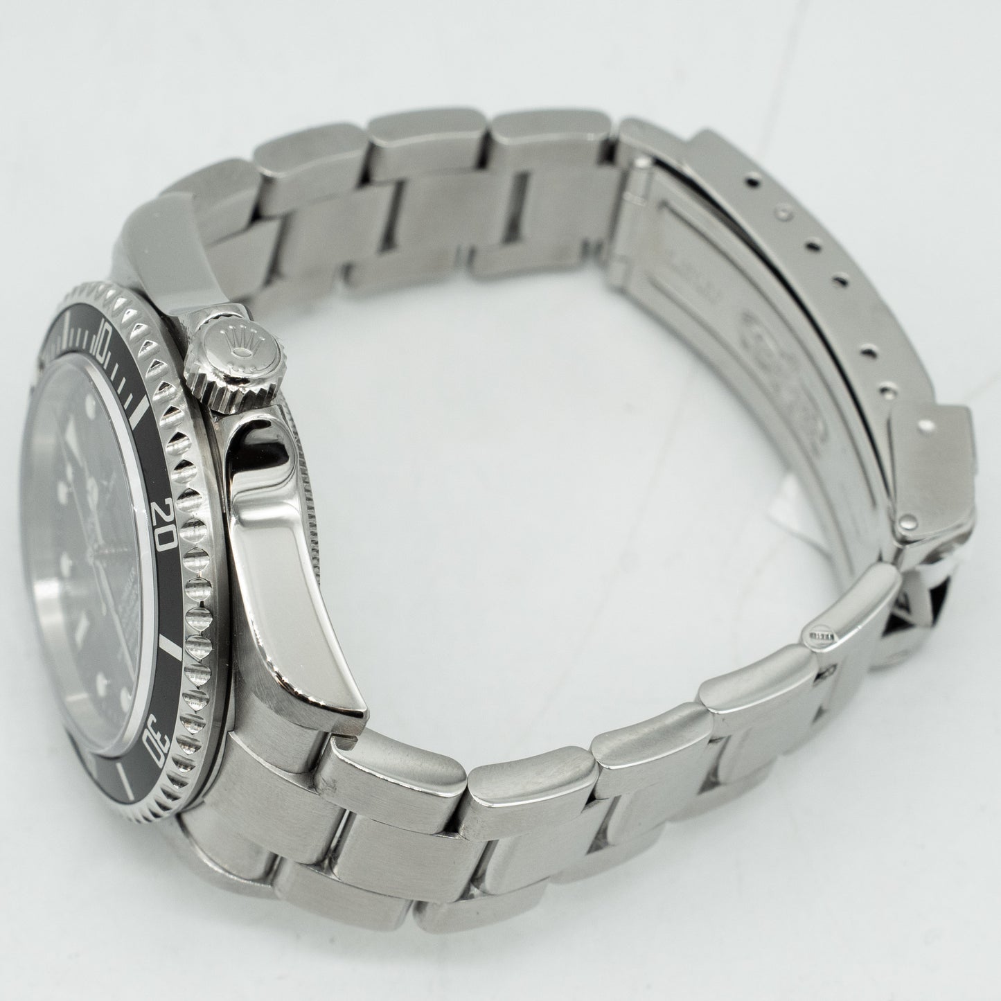 Rolex Sea-Dweller 16600 Silver Oyster Bracelet with Black Bezel B&P