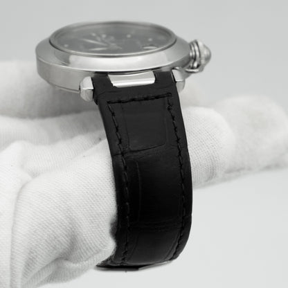 Pasha De Cartier Unisex Automatic Watch 2324 Black Dial Deployment Buckle