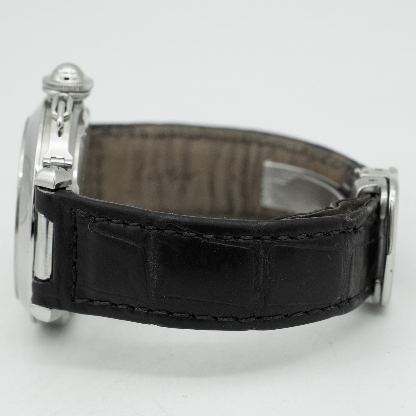 Pasha De Cartier Unisex Automatic Watch 2324 Black Dial Deployment Buckle