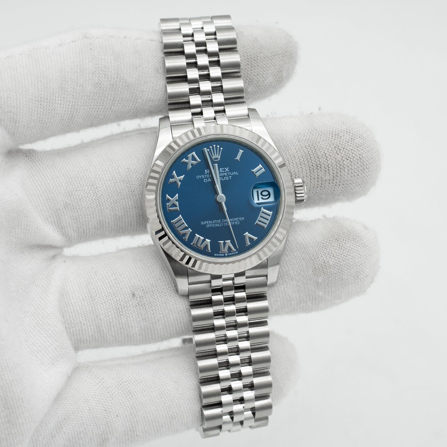 Rolex Datejust 31 Blue Roman 278274 Dial Stainless Steel Fluted Jubilee