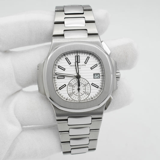 Patek Philippe Nautilus Steel White Dial Mens Watch 5980/1A-019 Box&Papers